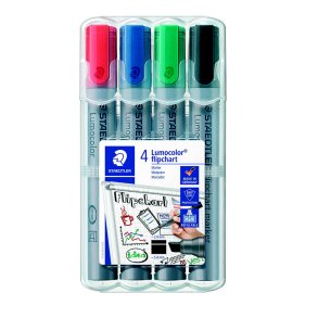 Lumocolor flipover marker 356 B WP4, 4 farver